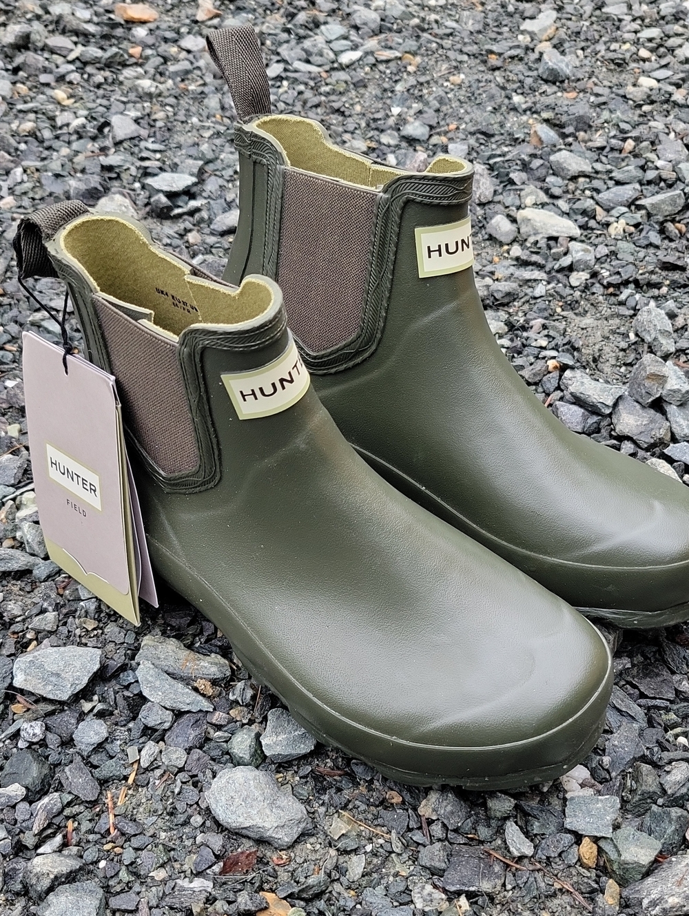 Hunter Olive Chelsea Short Rain Boots
